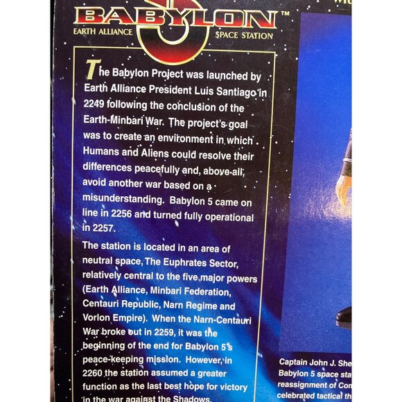 Babylon Caoptain John Sheridan with Babylon Space Station - Picture 7 of 11